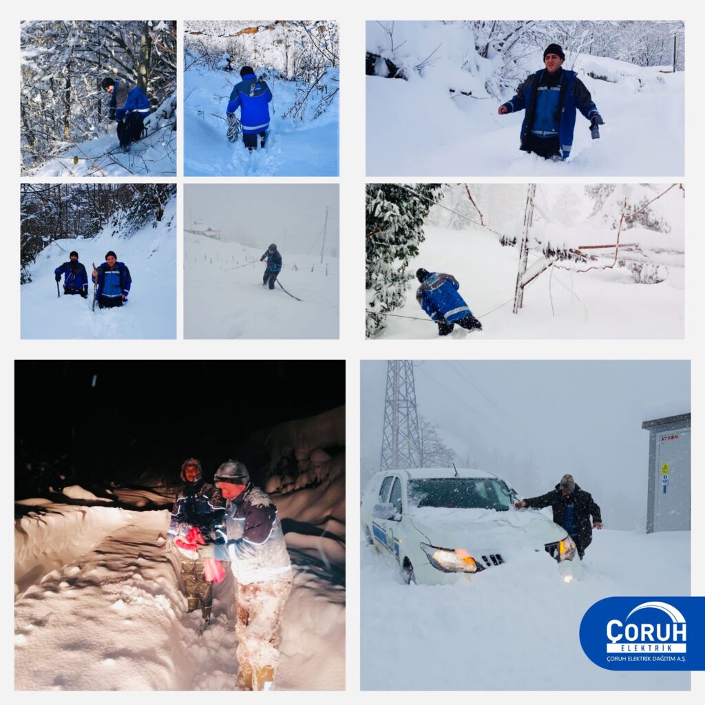 Çoruh Edaş’tan 7/24 Kış Mücadelesi