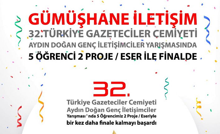 İletişim Fakültesi 5 öğrencisi ve 2 projesi ile finalde