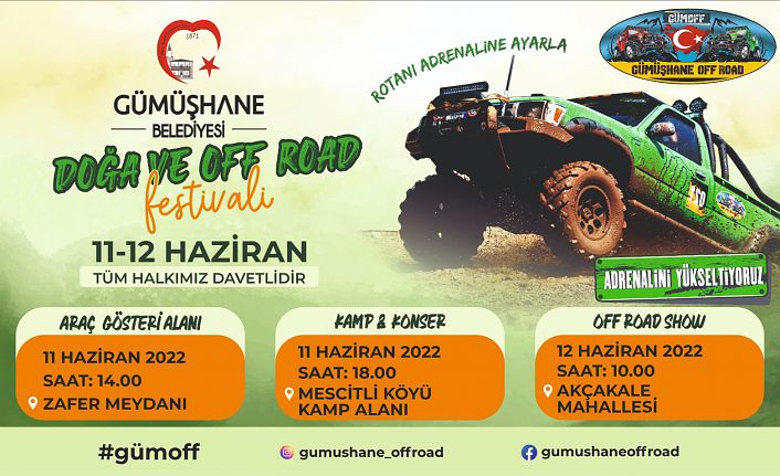 Gümüşhane Off-Road festivaline hazır
