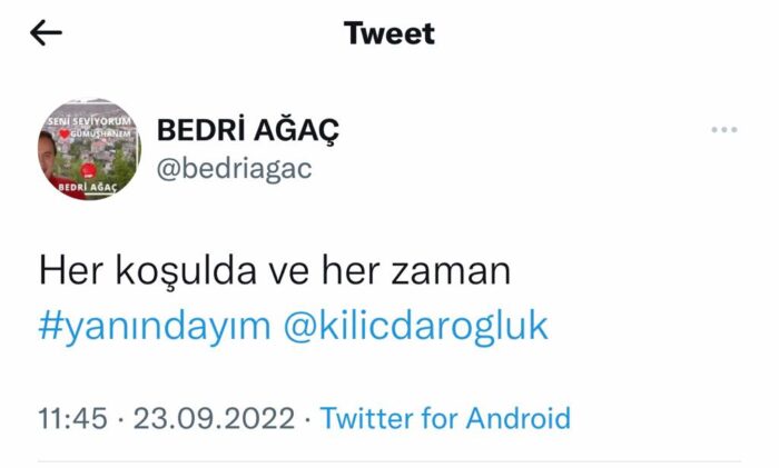 Kılıçdaroğlu’nun “Benimle misiniz?” sorusuna Bedri Ağaç’dan destek