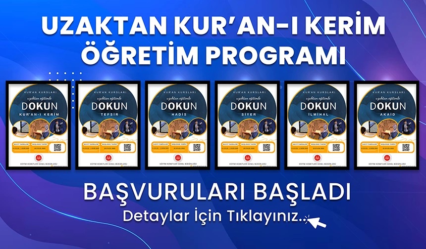 Gümüşhane’de uzaktan Kur’anı Kerim öğretim programı başvuruları başladı