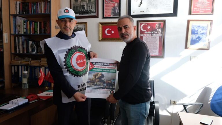 HAK-İŞ’ten filistin’e yardım eli