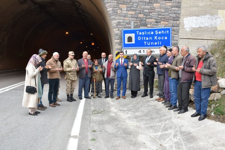 Kürtünlü Şehit Bekçi’nin adı Taşlıca Tüneli’nde yaşayacak