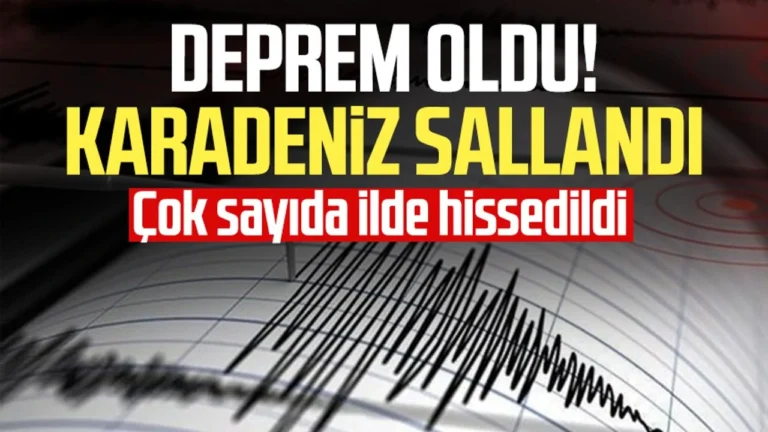 Karadeniz’de 3.9 büyüklüğünde deprem!