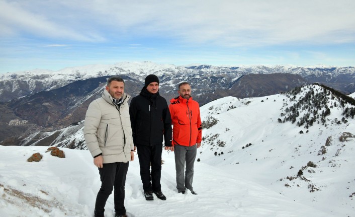 Vali Baruş Süleymaniye Kayak Merkezi’nin yapılacağı alanda incelemelerde bulundu