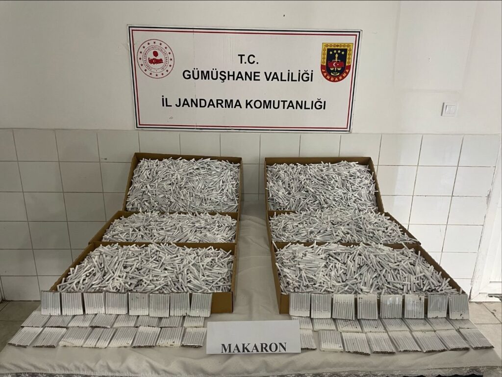 Kelkit’te 16 bin 610 makaron yakalandı