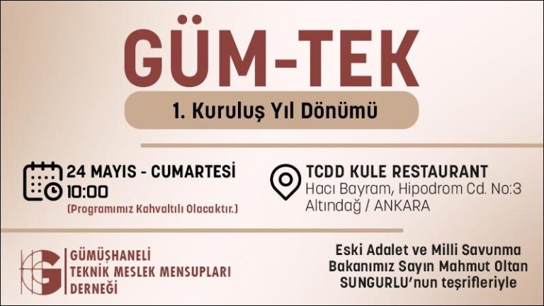  GÜM-TEK’ten anlamlı yıl dönümü programı