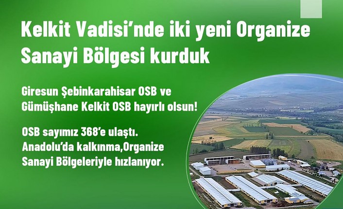 Beklenen imza atıldı, Kelkit OSB hayırlı olsun