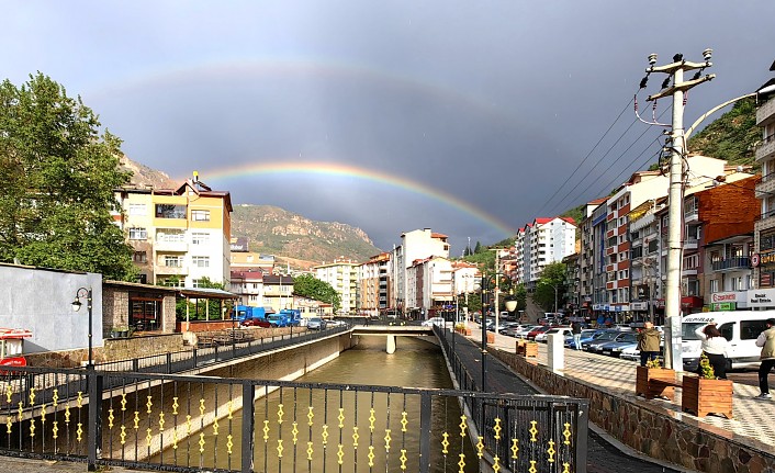 Gümüşhane’de çifte gökkuşağı şöleni!