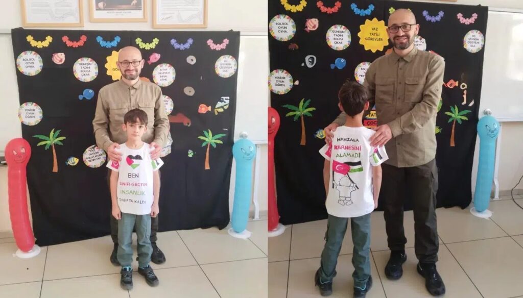 Gümüşhane’den anlam dolu mesaj: Karne sevincinde Gazze’ye dikkat çekti!