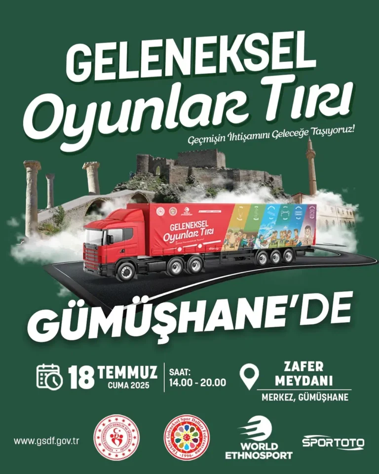 Geleneksel Oyunlar Tırı Gümüşhane’de çocuklarla buluşacak