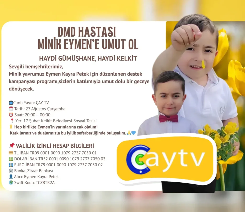 Gümüşhane halkı, 27 Ağustos’ta Eymen için tek yürek olacak