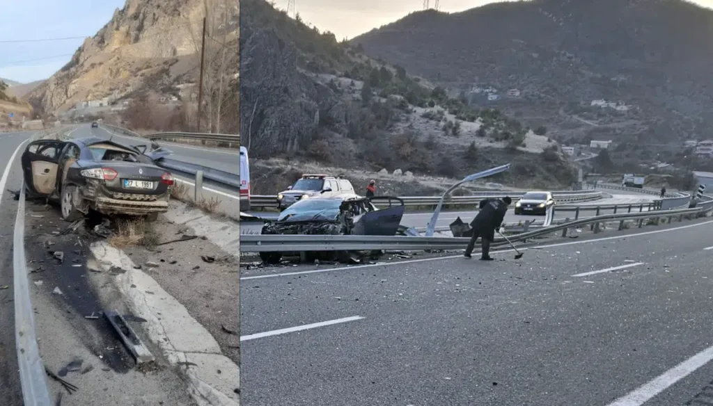 Övündü mevkiinde korkutan kaza: 4 yaralı