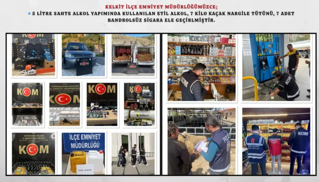 Gümüşhane Emniyeti’nden suç organizasyonlarına 70 operasyon