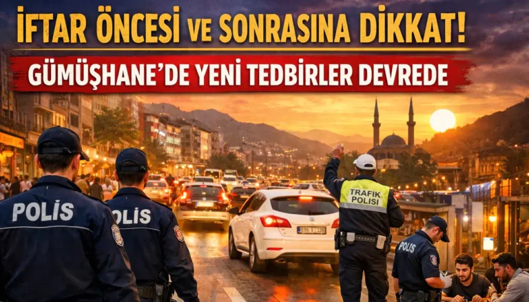 İftar öncesi ve sonrasına dikkat! Gümüşhane’de yeni tedbirler devreye giriyor
