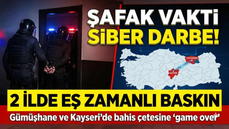 Gümüşhane’ merkezli 2 ilde yasa dışı bahis operasyonu: 391 milyon TL’lik şebeke çökertildi