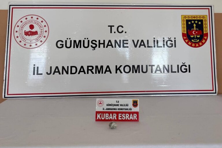 Jandarma’dan Şiran’da uyuşturucu operasyonu