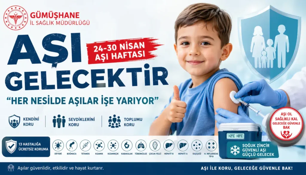 Gümüşhane İl Sağlık Müdürlüğü’nden ‘Aşı Haftası’ Açıklaması: “Aşı Gelecektir”