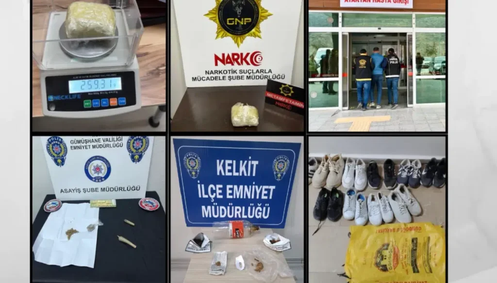 Gümüşhane Emniyeti’nden Zehir Tacirlerine ve Kaçakçılara Büyük Darbe