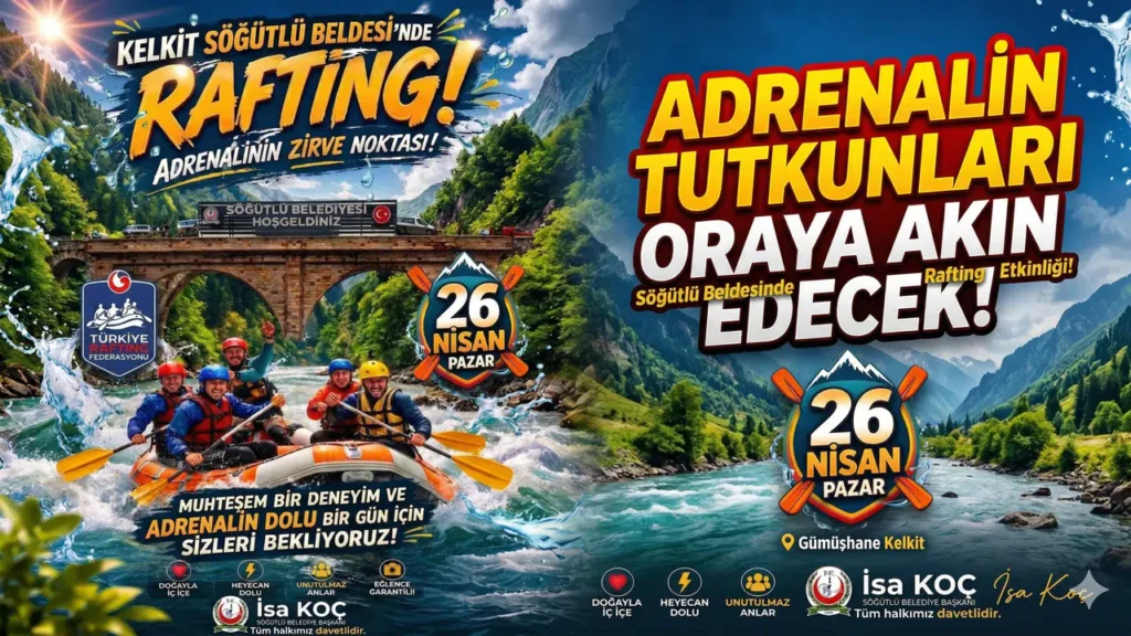 Adrenalin tutkunları oraya akın edecek! Söğütlü Beldesinde rafting etkinliği yapılacak