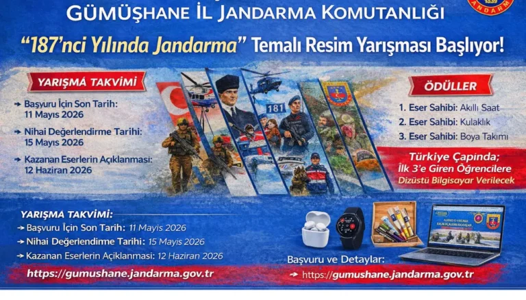 Jandarma’nın 187. yılı Gümüşhane’de tuvale yansıyacak