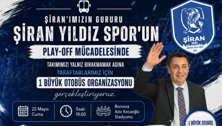 Gümüşhane Belediyesi’nden dev maça otobüs desteği
