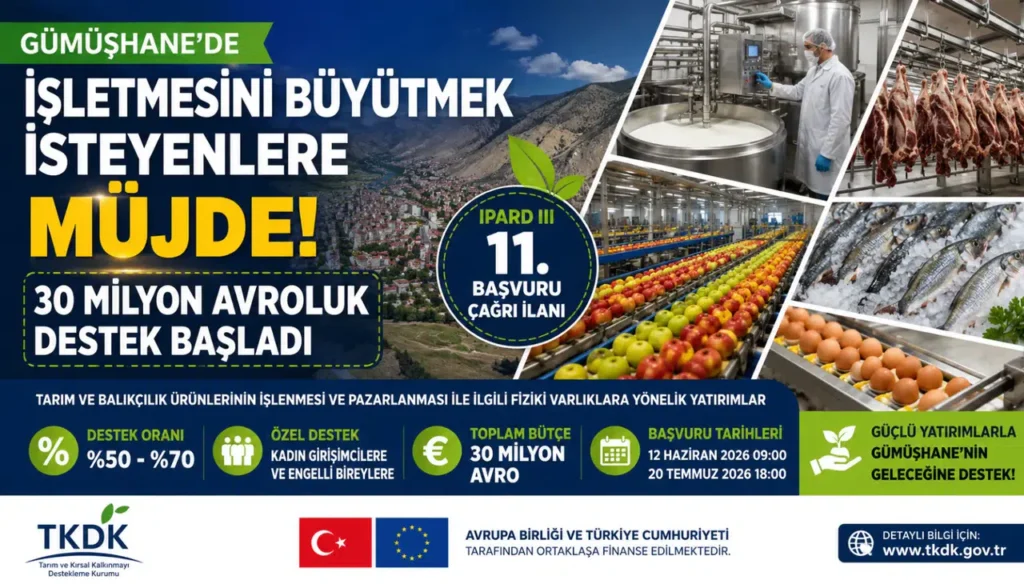 Gümüşhane’de İşletmesini Büyütmek İsteyenlere Müjde! 30 Milyon Avroluk Destek Başladı