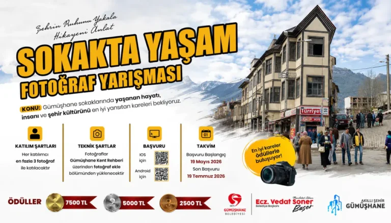 Gümüşhane Belediyesi “Sokakta Yaşam Fotoğraf Yarışması” Düzenliyor