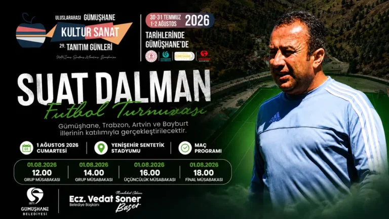 Gümüşhane Belediyesi’nden Vefa Örneği: Suat Dalman Futbol Turnuvası Düzenlenecek