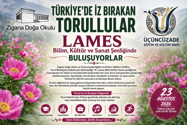 LAMES Bilim Kültür ve Sanat Şenliği 23 Ağustos’ta Torul Kalesi Cam Seyir Terası’nda Düzenlenecek