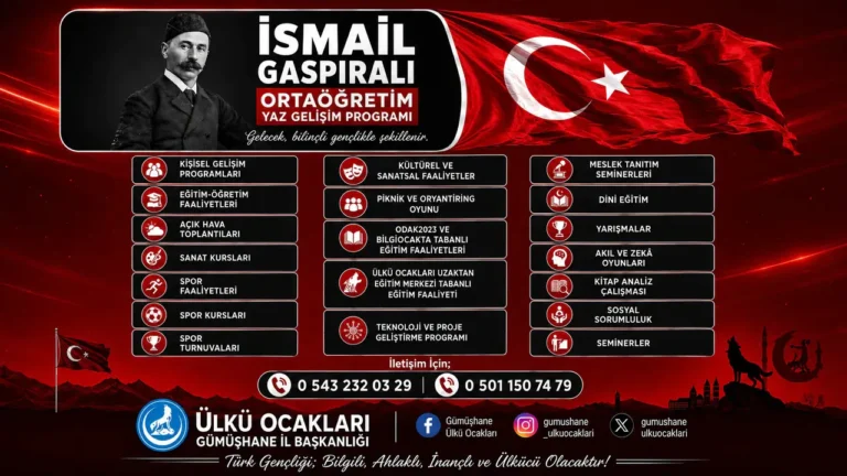 Ülkü Ocaklarından İsmail Gaspıralı Yaz Gelişim Programı