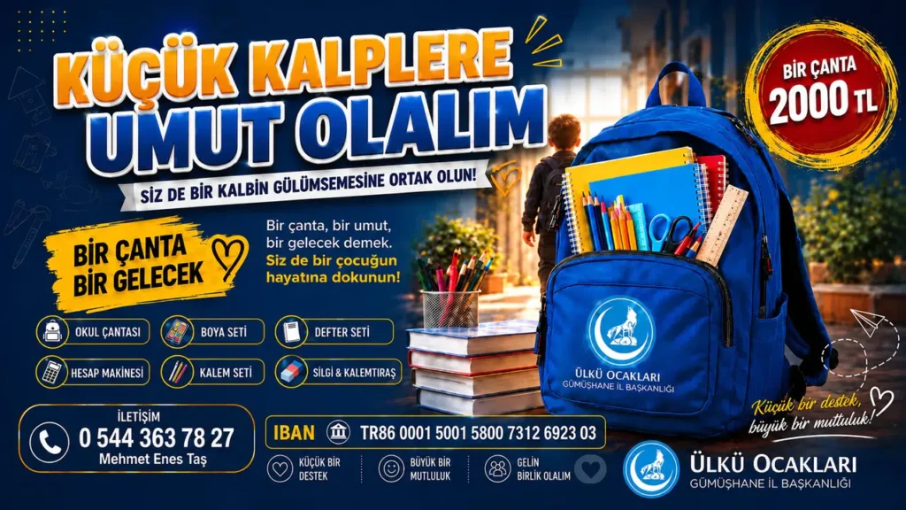 Ülkü Ocaklarından “Bir Çanta, Bir Gelecek” kampanyası
