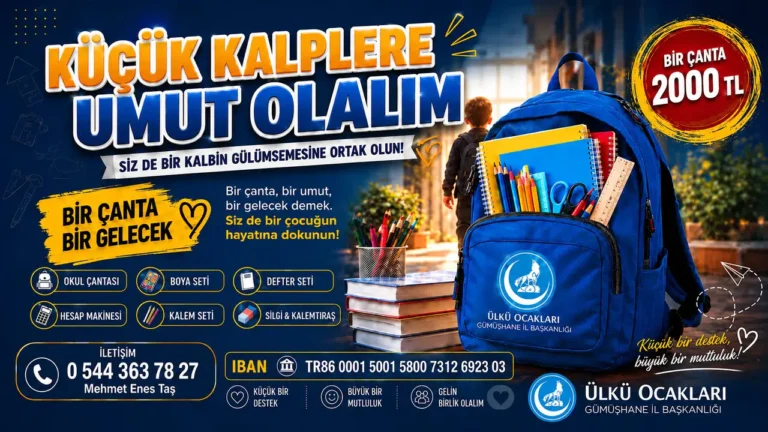 Ülkü Ocaklarından “Bir Çanta, Bir Gelecek” kampanyası
