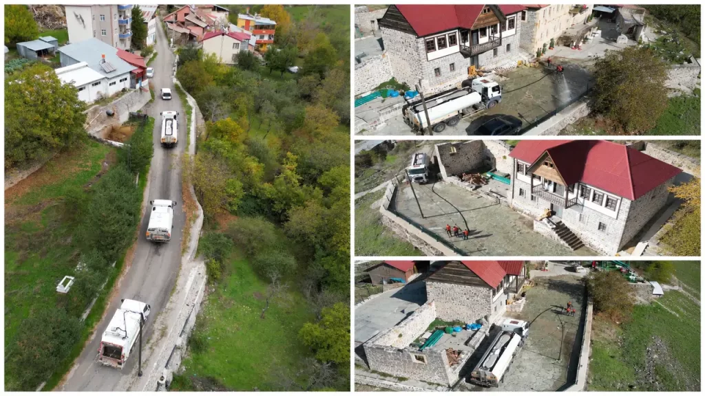 Gümüşhane Belediyesi Asırlık Yeşildere Konakları’nda Çevre ve Temizlik Çalışması Gerçekleştirdi