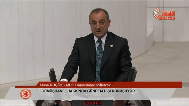 Milletvekili Küçük, TBMM Genel Kurulu’nda Gümüşhane’nin taleplerini dile getirdi