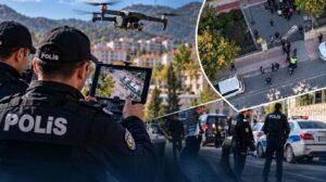 Gümüşhane’de Öğrencilerin Güvenliği İçin Gökyüzünde Dronlu Emniyet Nöbeti