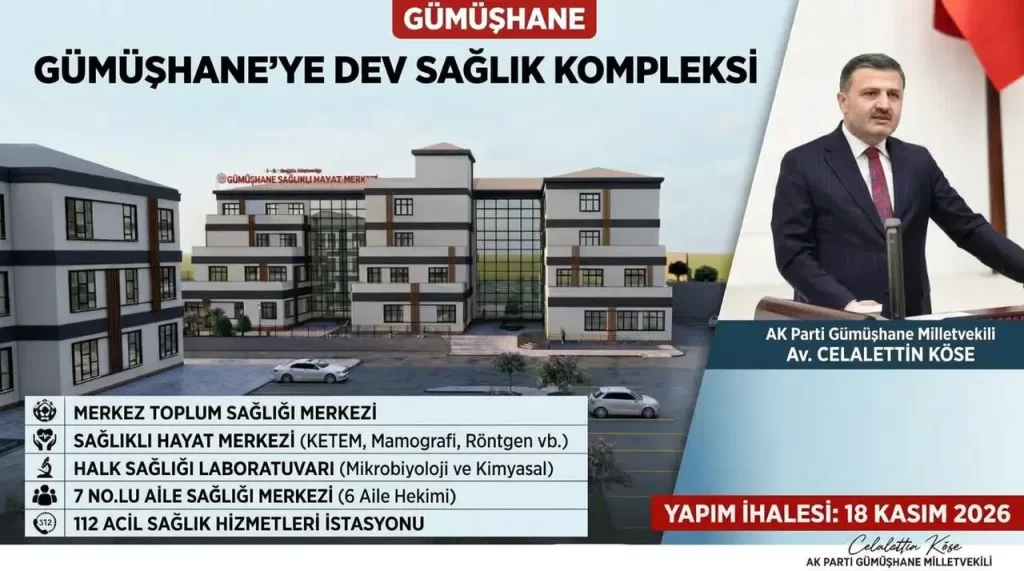Milletvekili Köse Duyurdu: Gümüşhane’ye Dev Sağlık Kompleksi Kazandırılıyor